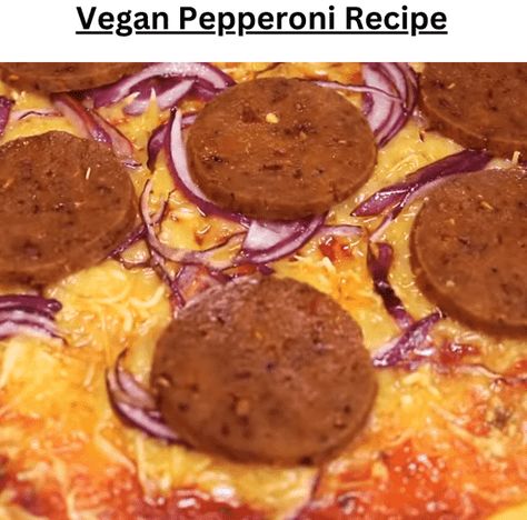 Vegan Pepperoni Recipe Vegan Pepperoni Recipe, Vegetarian Pepperoni, Protein Alternatives, Pepperoni Recipe, Weight Watcher Vegetable Soup, Vegan Coffee Creamer, Pepperoni Recipes, Vegan Pepperoni, Vegan Meat Substitutes