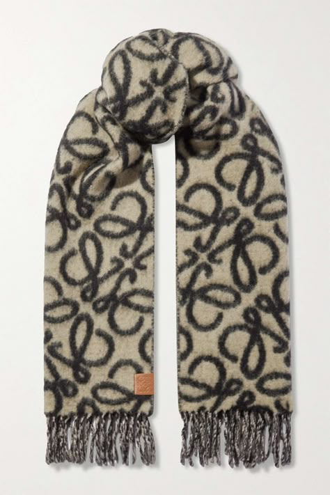 Loewe Scarf, City Outfits, Jacquard Knit, Dream Clothes, Knit Scarf, Christmas Wishlist, Mr Porter, Fashion Killa, Scarfs