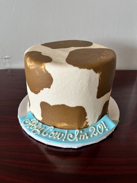 20th Birthday Cake, Cake Brown, Cow Cake, 20 Birthday Cake, Cow Cakes, Cow Spots, Brown Cow, 20th Birthday, Birthday Cakes