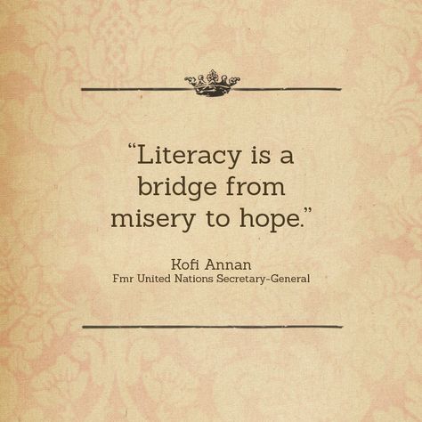 Happy International Literacy Day! – Out of Print Literacy Quotes, International Literacy Day, Literacy Day, Artist Quotes, Reading Quotes, Old Book, A Bridge, I Love Books, A Quote