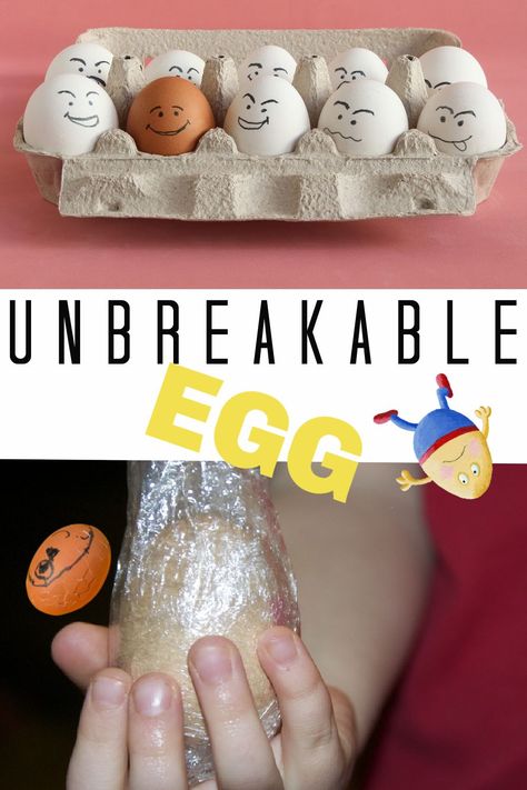 Easy science magic trick where you can make an unbreakable egg. All you need is an egg and cling film. Science Fair Questions, Science Magic Tricks, Egg Experiment, Easy Science Fair Projects, Biology For Kids, Science Fair Projects Boards, Egg Experiments, Science Magic, Chemistry For Kids