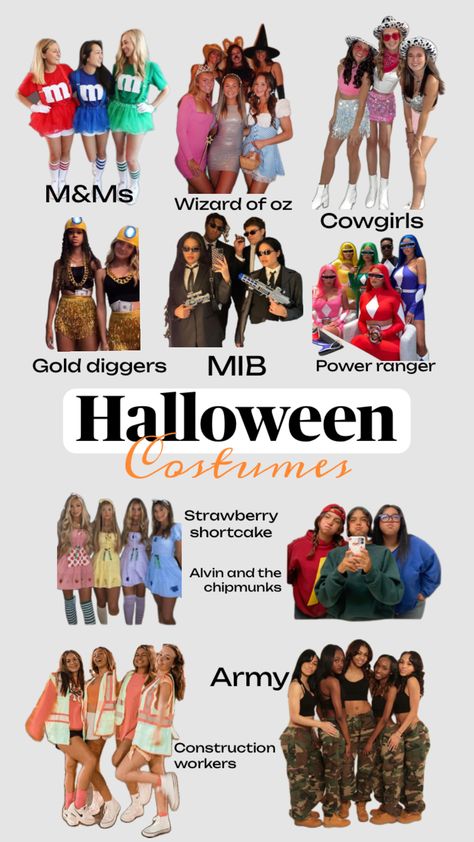 So random lol but I was bored 😭 Cute Easy Halloween Costumes, Fun Halloween Outfits, 80s Halloween Costumes, Trio Costumes, Costume Ideas Halloween, Halloween Duos, Couples Halloween Costume Ideas, Halloween Costume Ideas For Couples, Cute Group Halloween Costumes