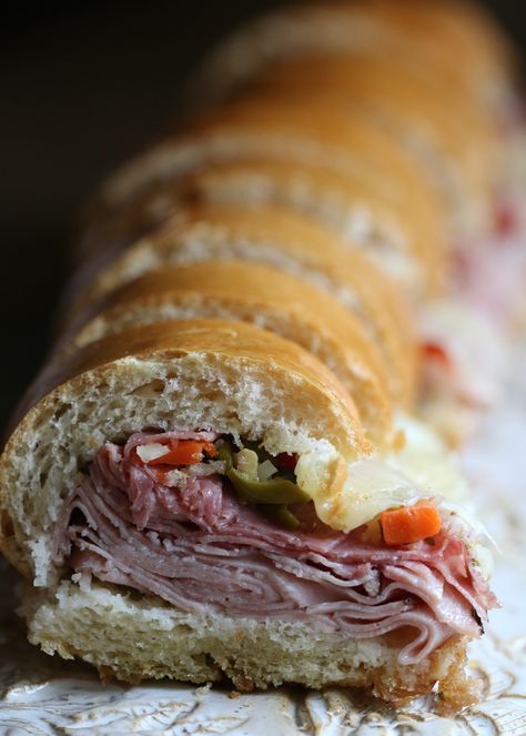 Sun Sandwiches, Muffaletta Recipe, Muffuletta Recipe, Muffaletta Sandwich, Muffuletta Sandwich, French Bread Loaf, Best Sandwich Recipes, Burgers Sandwiches, Best Sandwich