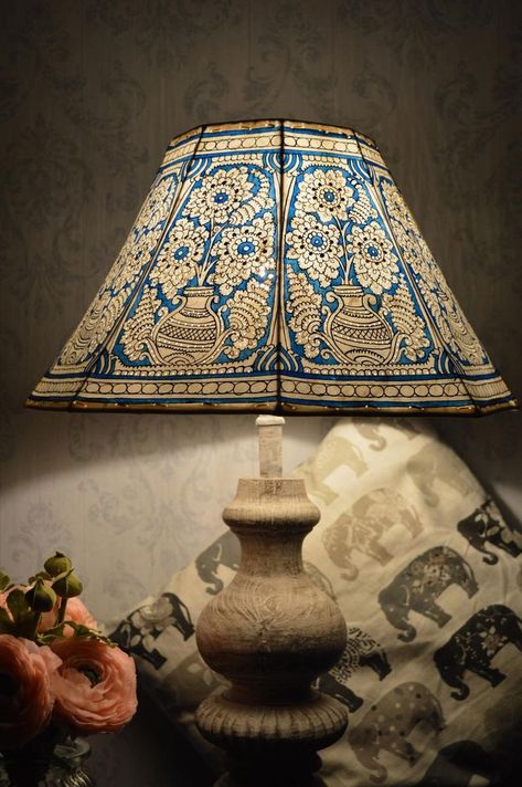 12 Best Etsy Shops For 2020 - Etsy Shopping Guide Mandala Pot, Leather Lampshade, Large Lamp Shade, Block Printed Textiles, Painting Lamp Shades, Large Lamps, Painting Lamps, Decorative Pattern, Hand Painted Leather