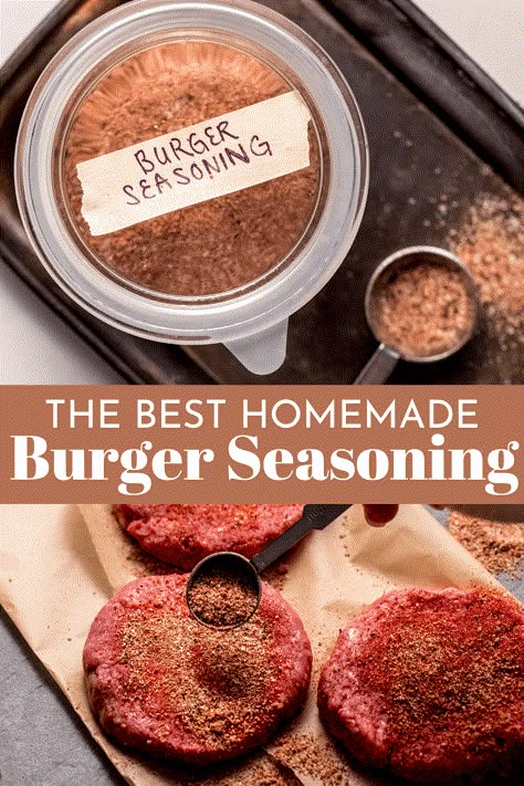 Unlock the secret to the best burgers with this Homemade Burger Seasoning recipe! Easy to make with simple spices already in your pantry, it gives you perfectly seasoned burger patties every time. Seasoning Burger Patties, Seasoning Hamburger Patties, Seasoning For Hamburger Patties, Season Burger Patties, Burger Patty Seasoning, Homemade Burgers Patties, Best Burger Patty Recipe, Burger Seasoning Recipe, Burger Patties Recipe