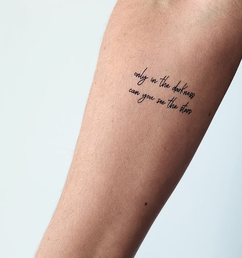 The Only Way Out Is Through Tattoo, Tattoo Quotes Placement, Traditional Tattoo Quotes, Unique Quote Tattoos, Colon Tattoo, 2023 Pedicure, Quotes To Post, Deep Tattoo, Meaningful Wrist Tattoos