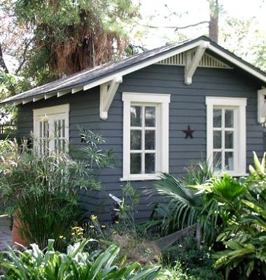 Turning a Garden Shed into a Nautical Seaside Escape Wellness Sanctuary, Shed Inspiration, Home Office Shed, Shed Landscaping, Office Shed, Ancient Healing, Medicinal Garden, Custom Sheds, Backyard Cottage