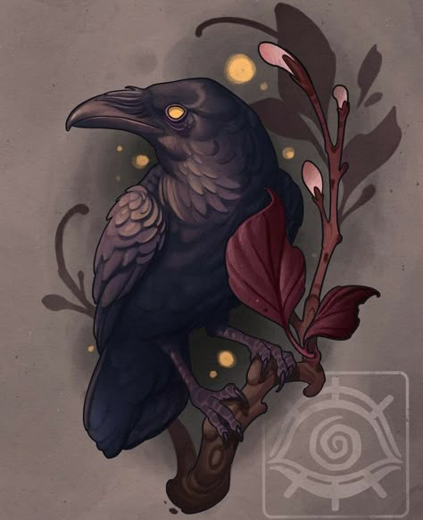 Neo Trad Raven Tattoo, Neotraditional Raven Tattoo Design, New School Raven Tattoo, Cover Up For Black Tattoo, Dark Colour Tattoo, Neotraditional Crow Tattoo, Neo Traditional Plant Tattoo, Raven Tattoo Design Sketch, Raven Tattoo Color