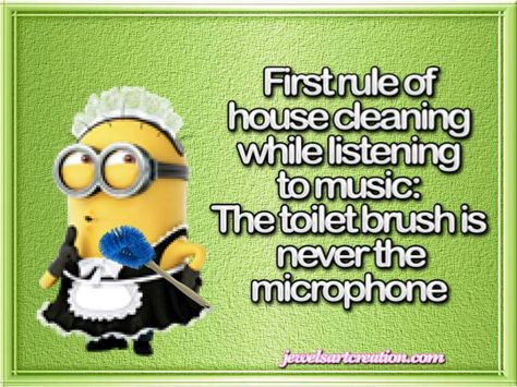 Cleaning house Clean House Quotes, Cleaning Quotes Funny, Lol So True, Cleaning Quotes, Funny Minion Pictures, Minion Pictures, Minion Jokes, Minions Love, A Minion