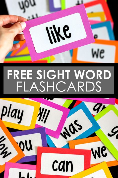 Sight Words Kindergarten Printables, Sight Word Wall, Classroom Word Wall, Word Flashcards, Preschool Sight Words, Sight Word Fun, Sight Words Printables, Kindergarten Freebies, Teaching Sight Words