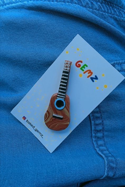 Guitar Pins, Clay Magnets, D Craft, Dry Clay, Fridge Magnets, Polymer Clay Jewelry, Clay Art, Unique Pieces, Polymer Clay