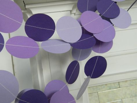 Purple Classroom Decor, Purple Baby Shower Decorations, Bridal Shower Decorations Purple, Purple Baby Shower, Lavender Baby Showers, Purple Wedding Decorations, Purple Bridal Shower, Bridal Shower Decorations Diy, Circle Garland