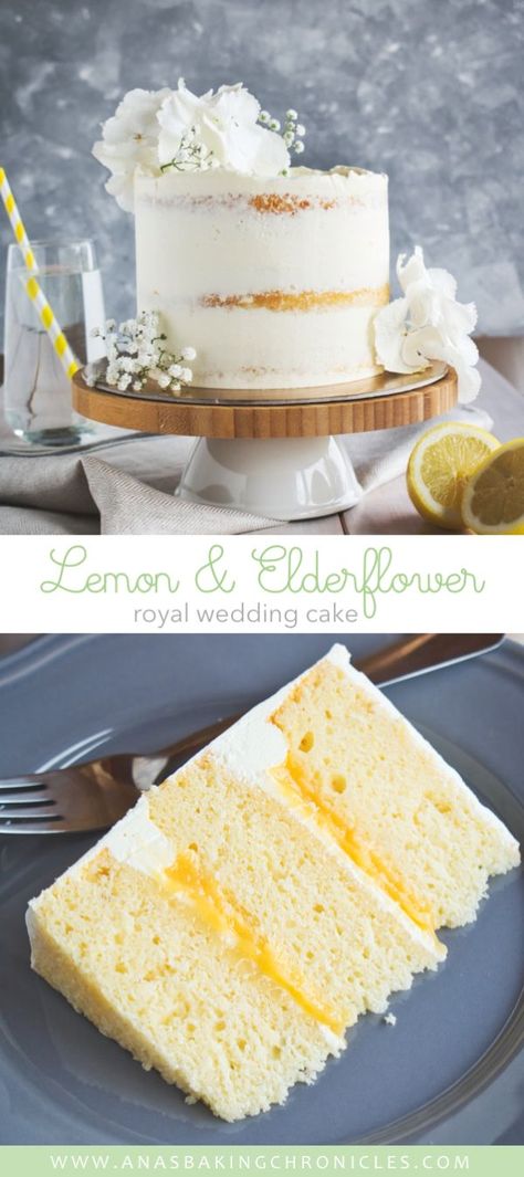 Lemon Cake Decoration Simple, Elderflower Cake Recipe, Two Tier Lemon Wedding Cake, Lemon Meringue Wedding Cake, Lemon And Elderflower Cake, Lemon Elderflower Cake, Lemon Wedding Cake Recipe, Vegan Wedding Cake Recipe, Easter Cake Flavors