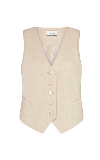 Redone Jeans, Tweed Vest, Vest Designs, Shades Of Beige, Blazer Vest, White Sandals, Minsk, Linen Blazer, Black Linen