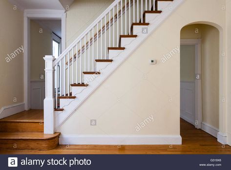 Doorway Design, Door Under Stairs, Green House Exterior, Arched Doorway, Straight Stairs, Arch Doorway, Arched Doors, Understairs Storage, Carpet Stairs