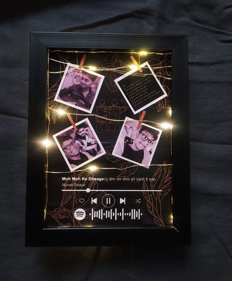 Spotify Photo Frame, Spotify Frame, Spotify Photo, Bd Gift, 2 Photo Frame, Friends Picture, Friends Picture Frame, Photo Frame Gift, Framed Photo Collage