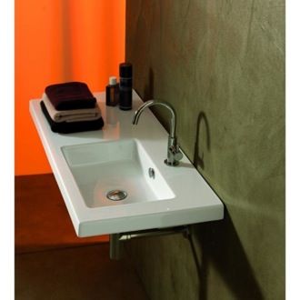 Bathroom Sink Rectangular White Ceramic Wall Mounted or Built-In Sink CO02011… Luxury Bathroom Sinks, Ada Bathroom, Wall Mounted Bathroom Sinks, Ceramic Bathroom Sink, Drop In Bathroom Sinks, Rectangular Sink Bathroom, Contemporary Bathroom Sinks, Modern Renovation, Drop In Sink