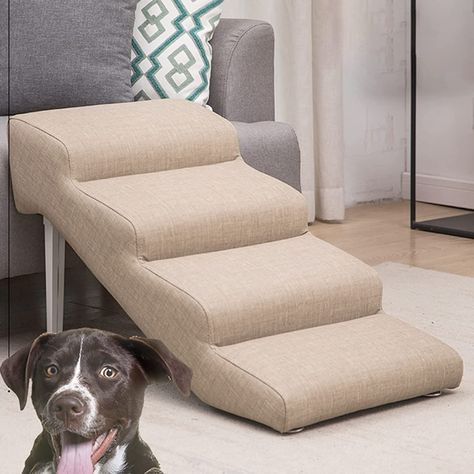 Dog Ramp For Couch, Pet Steps For Bed, Pet Stairs For Bed, Kayak Storage Ideas, Dog Stairs For Bed, Dog Steps For Bed, French Dog, Cat Stairs, Kayak Storage