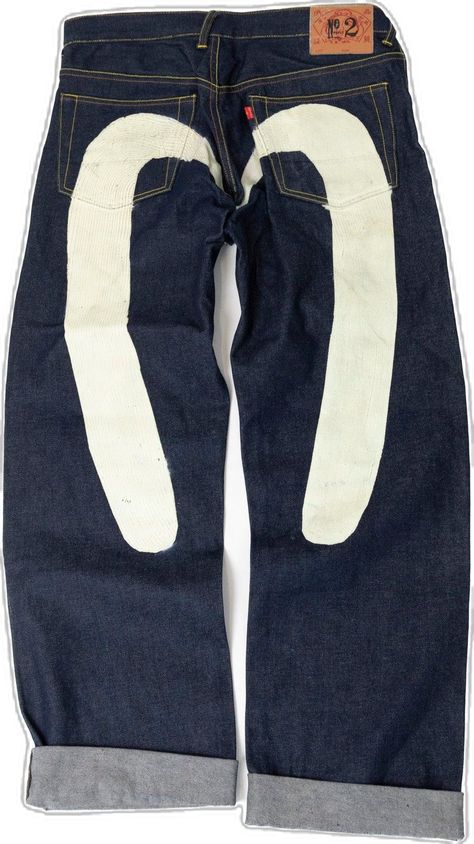 Evisu Jeans Outfit, Evisu Jeans, Custom Jeans, Baggy Clothes, 14th Birthday, Birthday List, Fit Ideas, Baggy Pants, Baggy Pant