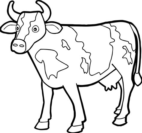 nice Farm Animal Staying Cow Coloring Page Cow Activities, A Squash And A Squeeze, Farm Animals Coloring Pages, Chicken Coloring Pages, Cute Animal Coloring Pages, Tractor Coloring Pages, Shape Coloring Pages, Owl Coloring, Cow Coloring Pages