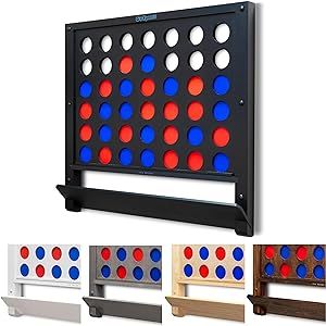 GoSports Wall Mounted Giant 4 in a Row - Jumbo Four in a Row with Coins - Choose Your Style Giant Game Board, Ping Pong Room, Life Size Games, Wall Games, 4 In A Row, Wall Game, Giant Games, Amazon Prime Day Deals, Blue Game