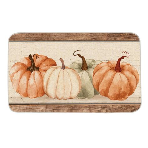 PRICES MAY VARY. Material: Our fall outdoor front door mat is made of durable rubber and polyester. Low-profile Design: Our fall floor mat measures 17.5"x29" and features 0.25" slim, low-profile design make it ideal for low-clearing doors or entryways. Multiple Uses: Perfect for deck, patio, porch and entryway which can extend a warm welcome to all who enters your home. Seasonal design allows you to celebrate each holiday and season with different styles. Easy to Clean: The entry mat is quick an Hobby Lobby Decor, Fall Pumpkin Decor, Entry Mats, Pumpkin Door, Realtor Closing Gifts, Autumn Thanksgiving, Front Door Mats, Home Indoor, Fall Door