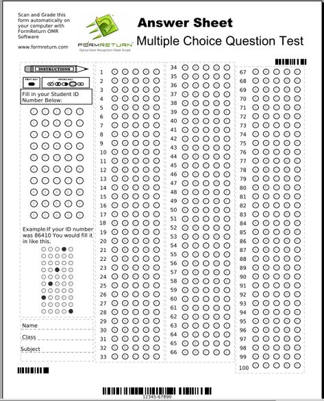 Answer Sheet Template, Omr Sheet, Multiple Choice Test, Jee Mains, Hack Free Money, Answer Sheet, 100 Questions, Number Activities, Word Templates