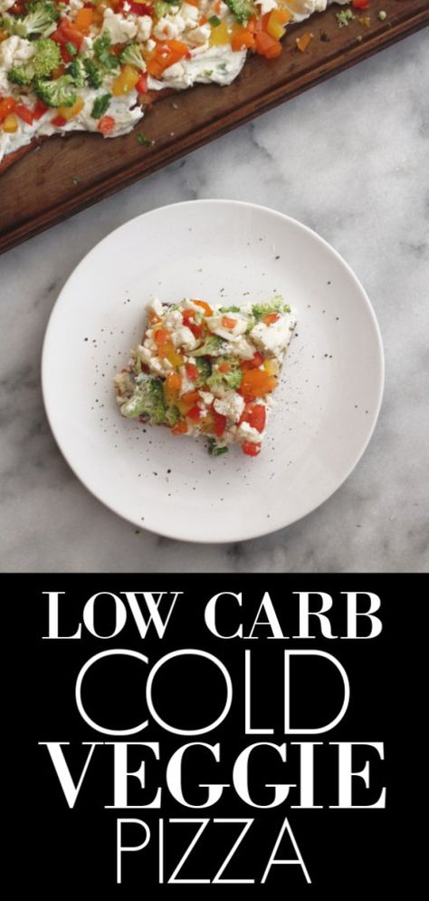 Looking for a yummy but low carb appetizer? Look no further! This low carb cold veggie pizza recipe is a healthier take on a traditional carb laden recipe! #lowcarb #keto #vegetables #fathead #lowcarbappetizer #cauliflower #broccoli #bellpeppers #ranch Cold Veggie Pizza, Low Carb Appetizer, Keto Vegetables, Veggie Pizza Recipe, Low Carb Low Fat Recipes, Boiled Egg Diet Plan, Low Carb Appetizers, Carb Snacks, Low Carb Diets