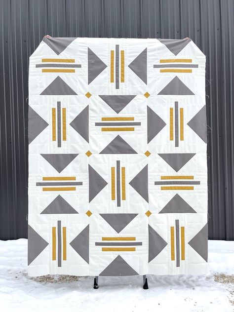 Modern Gray And White Neutrals Quilt, Large Pattern Quilts, Geometric Quilt Fabric, Quilt Patterns Using Solids, Gray And White Quilts, 2023 Quilt Patterns, Modern Quilting Patterns, Solids Quilt, Monochrome Quilt Patterns