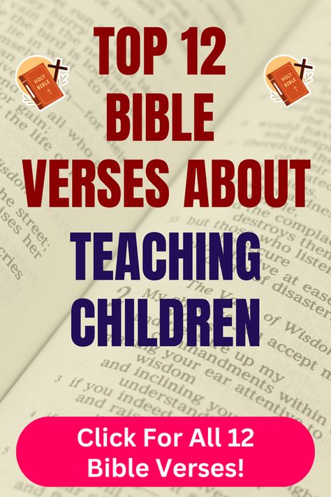 Check out our top 12 Bible verses about teaching children and learn more what does the Bible say about teaching children. Click For All 12 Bible verses! Bible Quotes About Children, Verses About Children, Bible Chapters, Bible Verses About Relationships, Top Bible Verses, Scriptures For Kids, Bible Verses For Kids, Best Bible Verses, Bible Verses About Love