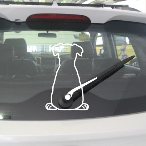 Car Sticker Ideas, Cool Car Stickers, Vw R32, Dog Decals, Dog Car, Car Decals Vinyl, Car Humor, Cute Cars, Windshield Wipers