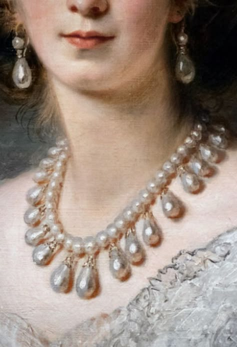 Images Terrifiantes, Wearing Pearls, Royal Core, Art Details, Princess Aesthetic, Old Paintings, Aesthetic Painting, Victorian Art, Detail Art