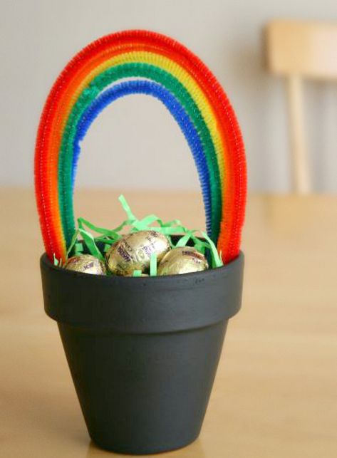 As that lucky Pot of Gold at the end of the rainbow can be tricky to find, we decided to make our own. With just a few supplies, you’ll have a fun centerpiece filled with gold. Supplies for Pot of... Continue Reading → Sant Patrick, Thanksgiving Table Settings Simple, Leprechaun Craft, Happy Home Fairy, Thanksgiving Decorating, Hosting Ideas, St Patricks Day Crafts For Kids, Diy Thanksgiving, St Patrick's Day Crafts