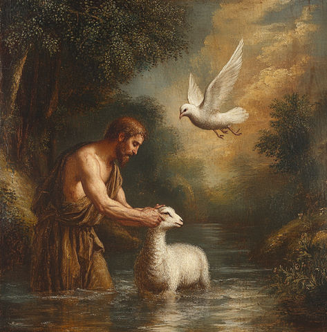 What is the significance of the Lamb of God? When John the Baptist made this declaration, how did his audience perceive the message? Behold The Lamb Of God, Baptism Of Christ, The Lamb Of God, Lamb Of God, Names Of God, John The Baptist, The Lamb, The Message, The Stage