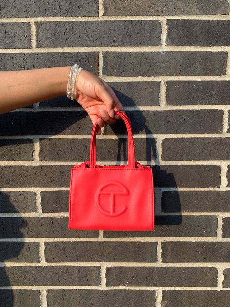 Bag from telfar - #telfar #red #bag #minibag #mini Mini Telfar Bag, Telfar Bag, Birthday Bag, Red Bag, Celine Luggage Bag, 2024 Vision, Givency Antigona Bag, Designer Bags, Mini Bag