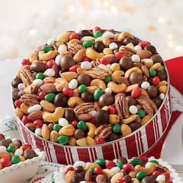 Swiss Colony, Holiday Food Gifts, Christmas Snack Mix, Christmas Snack, Nut Snacks, Snacks To Make, Seasonal Treats, Chex Mix, Mixed Nuts