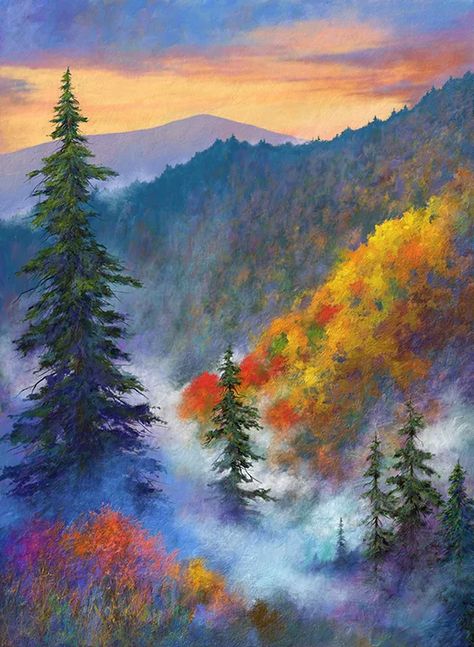 Landscape Painting Lesson, Landscape Drawing Tutorial, Mountain Artwork, 75 Medium, Photography Jewelry, Landscape Painting Tutorial, Mountain Landscape Painting, Farmhouse Decor Rustic, Cabin Art