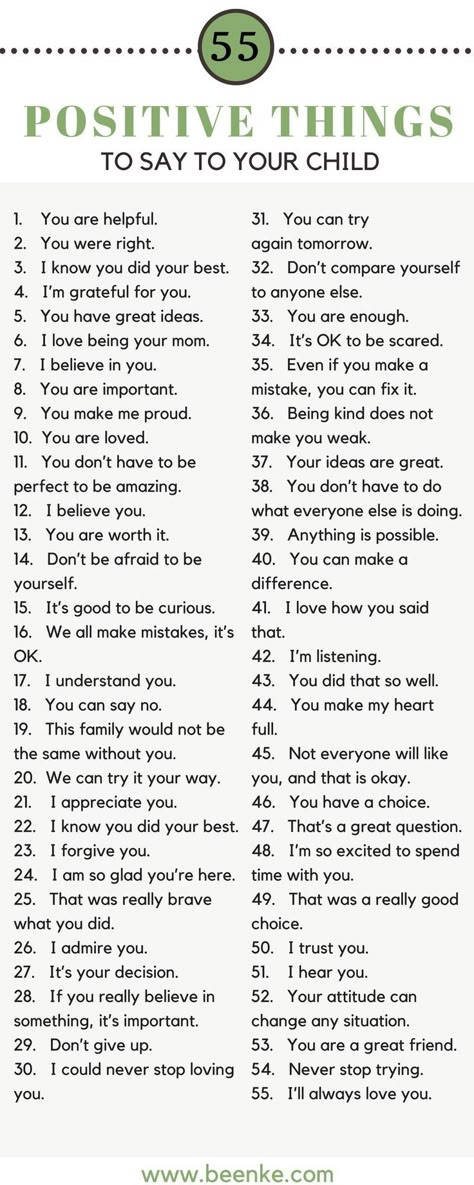 Here's 55 positive things to say to your child to help them feel confident and loved! Words of encouragement like these build feeling of self worth. Positive things to say to kids boost self esteem and encourage a growth mindset. Positive Things To Say, Uppfostra Barn, Positive Affirmations For Kids, Education Positive, Parenting Knowledge, Positive Things, Affirmations For Kids, Smart Parenting, Mindfulness For Kids