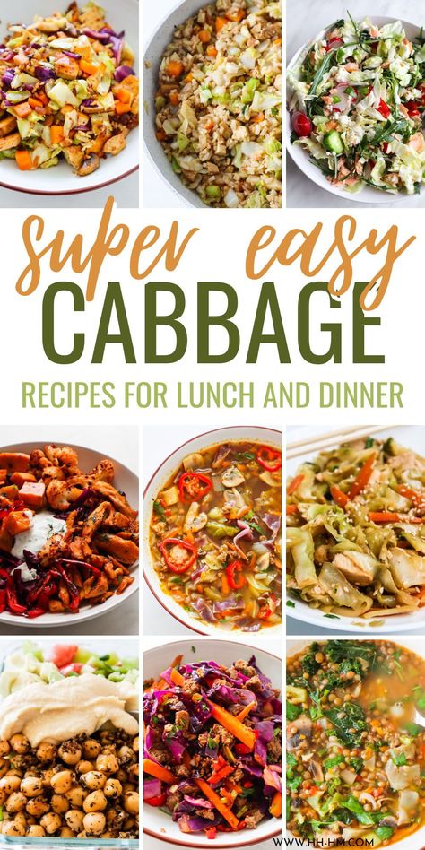 Ways To Cook Cabbage Healthy, Lunch Recipes With Cabbage, Cabbage Dinner Recipes Vegetarian, Recipes With Cabbage Vegetarian, Cabbage Recipe No Meat, What To Do With Extra Cabbage, Dinner With Cabbage Meals, Dinner Cabbage Recipes, Cooked Shredded Cabbage Recipes