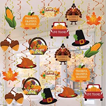 Fall Thanksgiving Decorations - Tifeson 34 Pcs Fall Thanksgiving Hanging Swirls Ceiling Decor - Fall Maple Acorns Pumpkin Turkey Autumn Hanging Ceiling Decoration #thanksgiving #decorations #holiday #gift #gifts #holidays Hang From Ceiling Decor, Ceiling Streamers, Pumpkin Turkey, Hanging Ceiling, Thanksgiving Celebration, Thanksgiving Table Decorations, Pumpkin Colors, Home Indoor, Decor Figurines