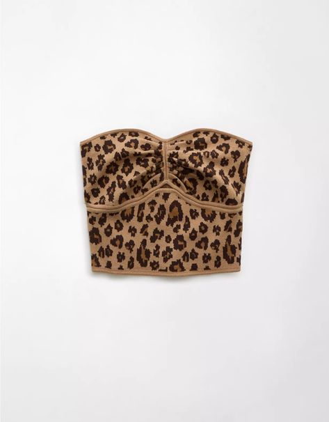 AE Cinched Leopard Tube Top Cheetah Print Clothes, Leopard Cami, Athletic Fit Jeans, Birthday Fits, Cute Preppy Outfits, Birthday Wishlist, Simple Trendy Outfits, Costume Shop, Cute Family