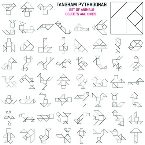 Premium Vector | Vector puzzle game pythagoras for children. tangram. pythagoras square. animals, birds, objects. Square Animals, Tangram Puzzles, Fashion Illustration Sketches Dresses, Sketches Dresses, Fashion Illustration Sketches, Illustration Sketches, Puzzle Game, Vector Photo, Animal Drawings