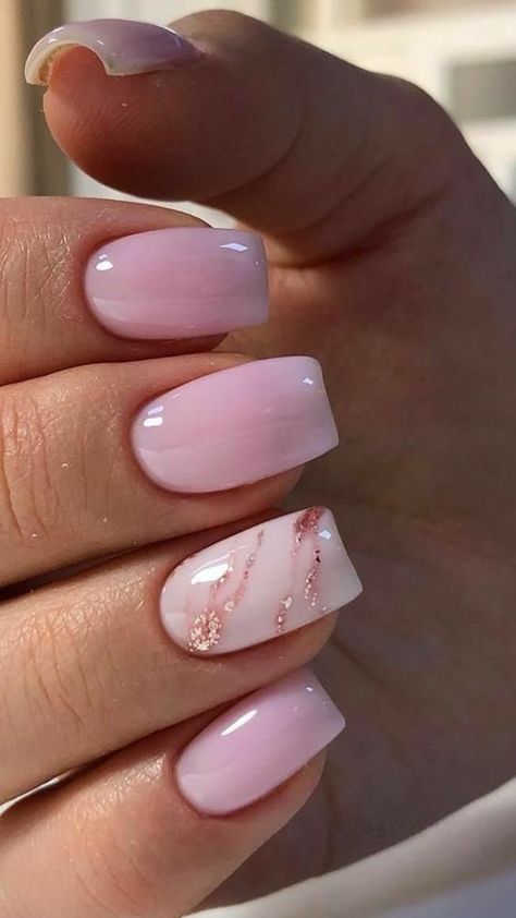 Unghie Sfumate, Marble Nail Designs, Her Nails, Nails Wedding, Ideas Nails, Nails Simple, Short Acrylic Nails Designs, Trim Nails, Wedding Forward