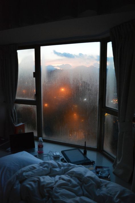 Wicked Wednesday ---> As I look for a new apartment, is it asking too much for a view like this? (December 17) Looking Out The Window, Window View, Intp, Cozy Room, Bedroom Aesthetic, Dream Rooms, My New Room, Cozy Bedroom, Dream Room