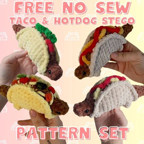 Funny Crochet Patterns, Crochet Plushies, Crochet Tutorial Pattern, Easy Crochet Animals, Quick Crochet Patterns, Crochet Animals Free Patterns, Crochet Design Pattern, Crochet Food, Kawaii Crochet