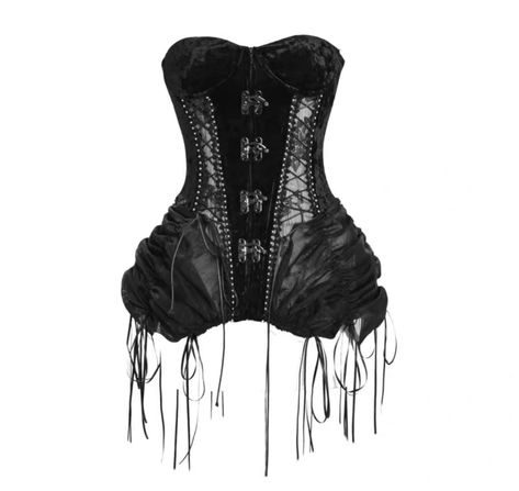 Get trendy with [Blood Supply]Alice Dark Gothic Corset and Lace-up Set (Black) - Clothing available at Peiliee Shop. Grab yours for $18 today! Ribcage Corset, Alt Corset, Kuromi Style, Vampire Corset, Gothic Corset Dresses, Gothic Pirate, Thrift Manifestation, Goth Clothes, Goth Outfit