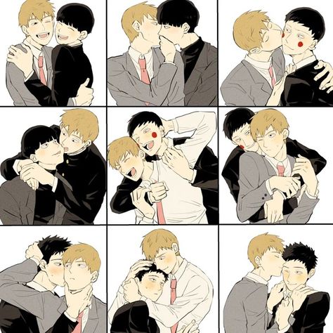 Mob X Reigen Kiss, Mob X Reigen, Alison Bechdel, Draw Comics, Life Comics, Mob Physco 100, Manga Story, One Piece Comic, Anime Love Couple