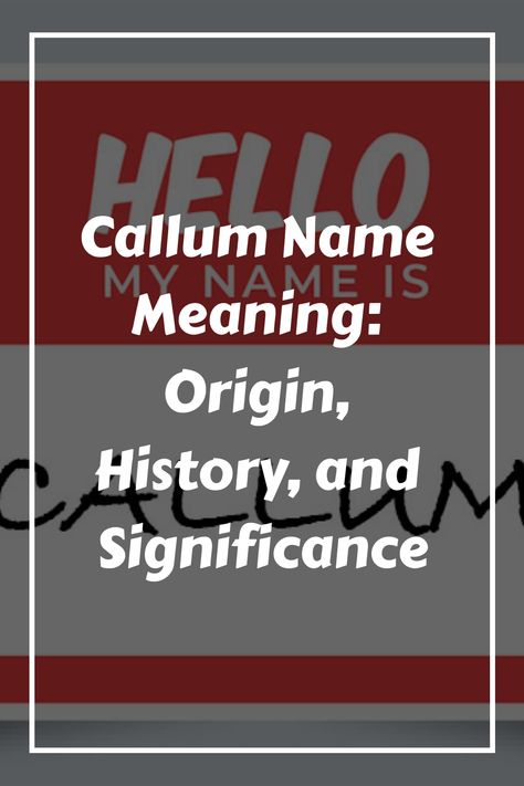 If you’re searching for a unique and meaningful name for your baby, Callum might be a great option to consider. This Scottish name has a rich history and a Callum Name, Clara Name, Celtic Christianity, Scottish Names, Celtic Nations, Irish Names, Unisex Name, Name Origins, Meaningful Names