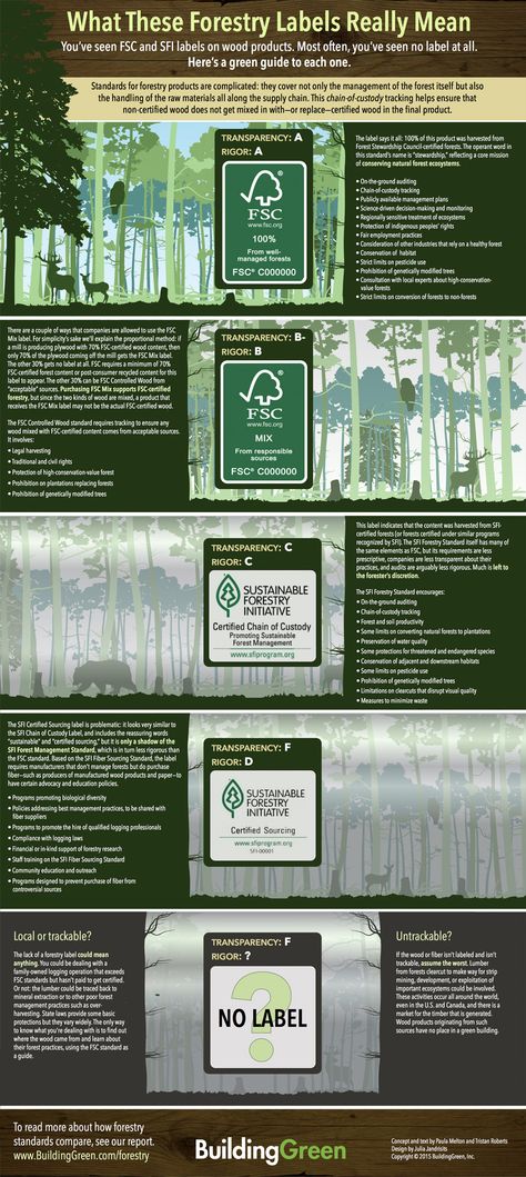 What These Forestry Labels Really Mean - BuildingGreen Forest Management, Energy Facts, Ag Education, Scientific Poster, Green Industry, Agriculture Education, Coffee Table Plans, Solar Energy Diy, Green Facade