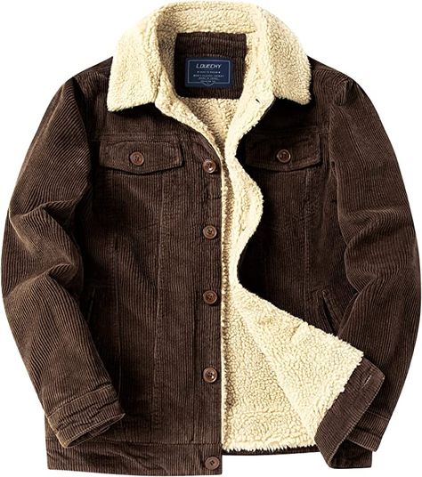 Corduroy Fleece Jacket, Courdory Jacket, Mens Flannel Jacket, Sherpa Jacket Outfit, Warm Winter Coats, Corduroy Trucker Jacket, Sherpa Trucker Jacket, Cowboy Jacket, Sherpa Lined Jacket